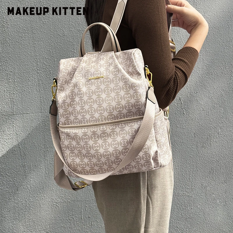 MAKEUPKITTEN新款ins风简约背包2025轻便上班双肩包包女女款5154