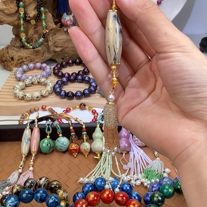 11大漆观佛3.5天珠挂件