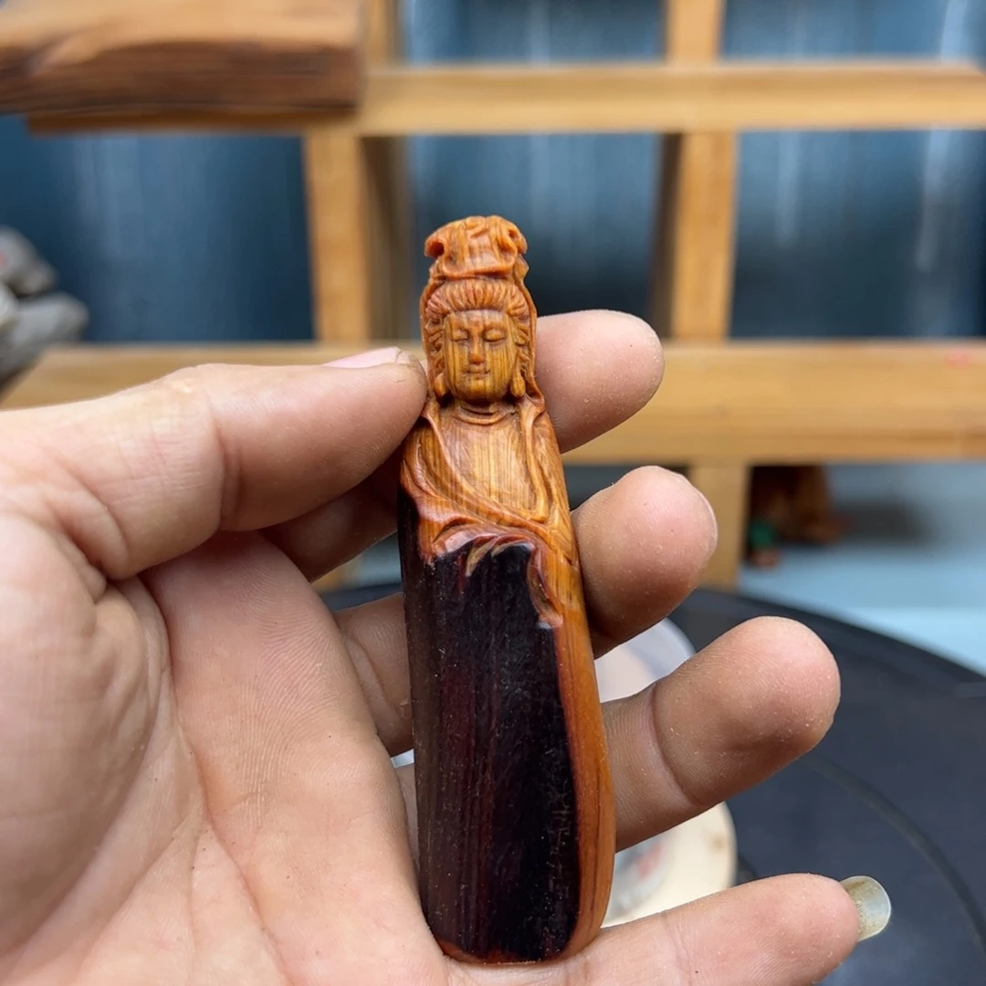 木@***叔崖柏木摆件手把件