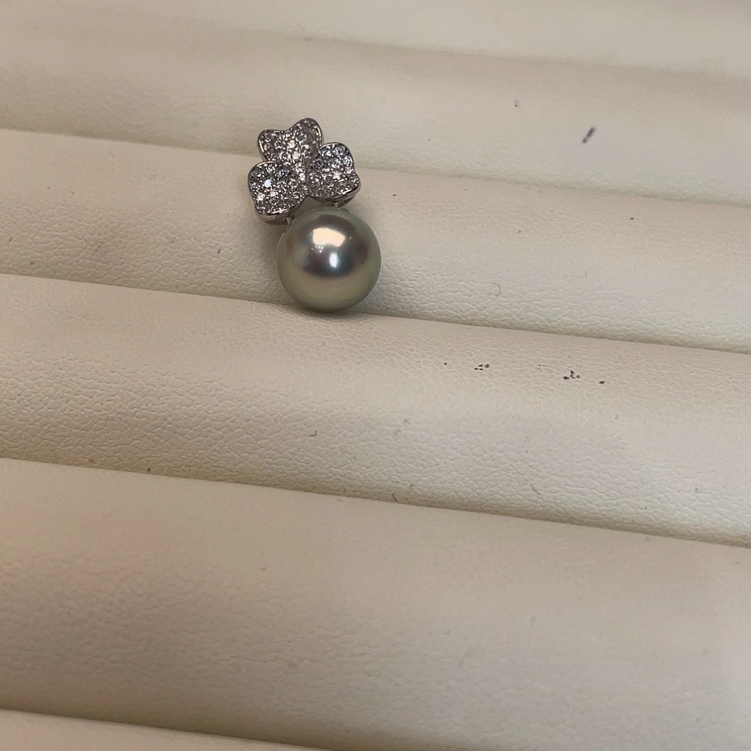吊坠(不含链)海水珍珠银S925镶嵌
