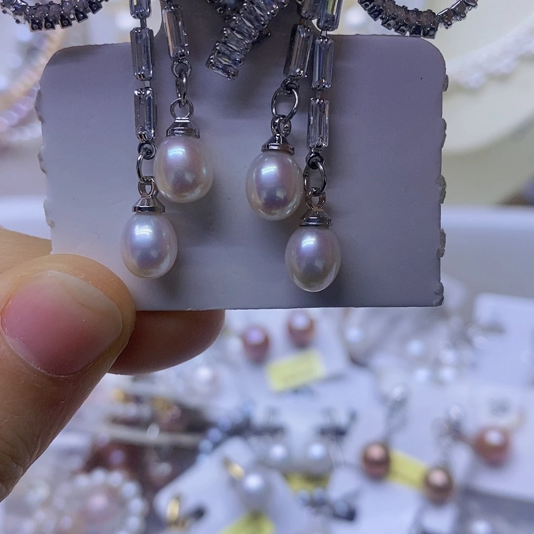 银S925镶嵌吊坠淡水珍珠