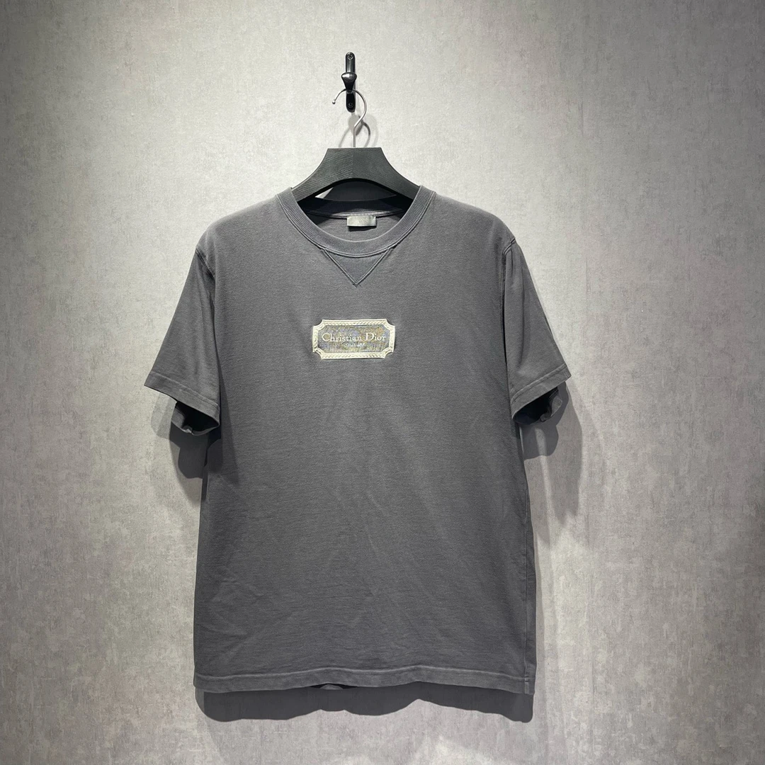 99新 DIOR/迪奥 logo字母印花圆领短袖/L码/98新/公价6500