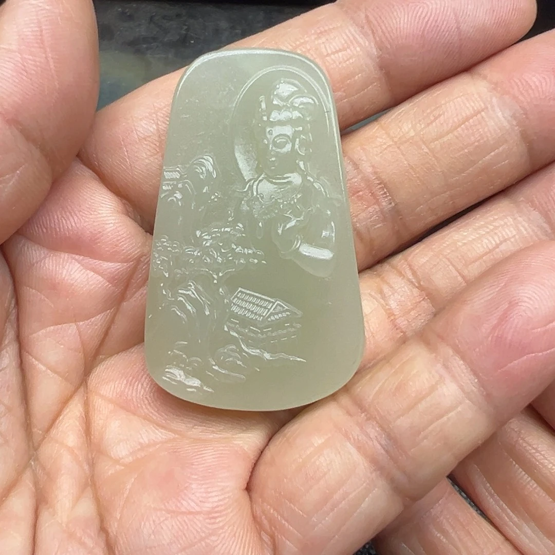 和田玉（糖玉）未镶嵌吊坠(不含链)