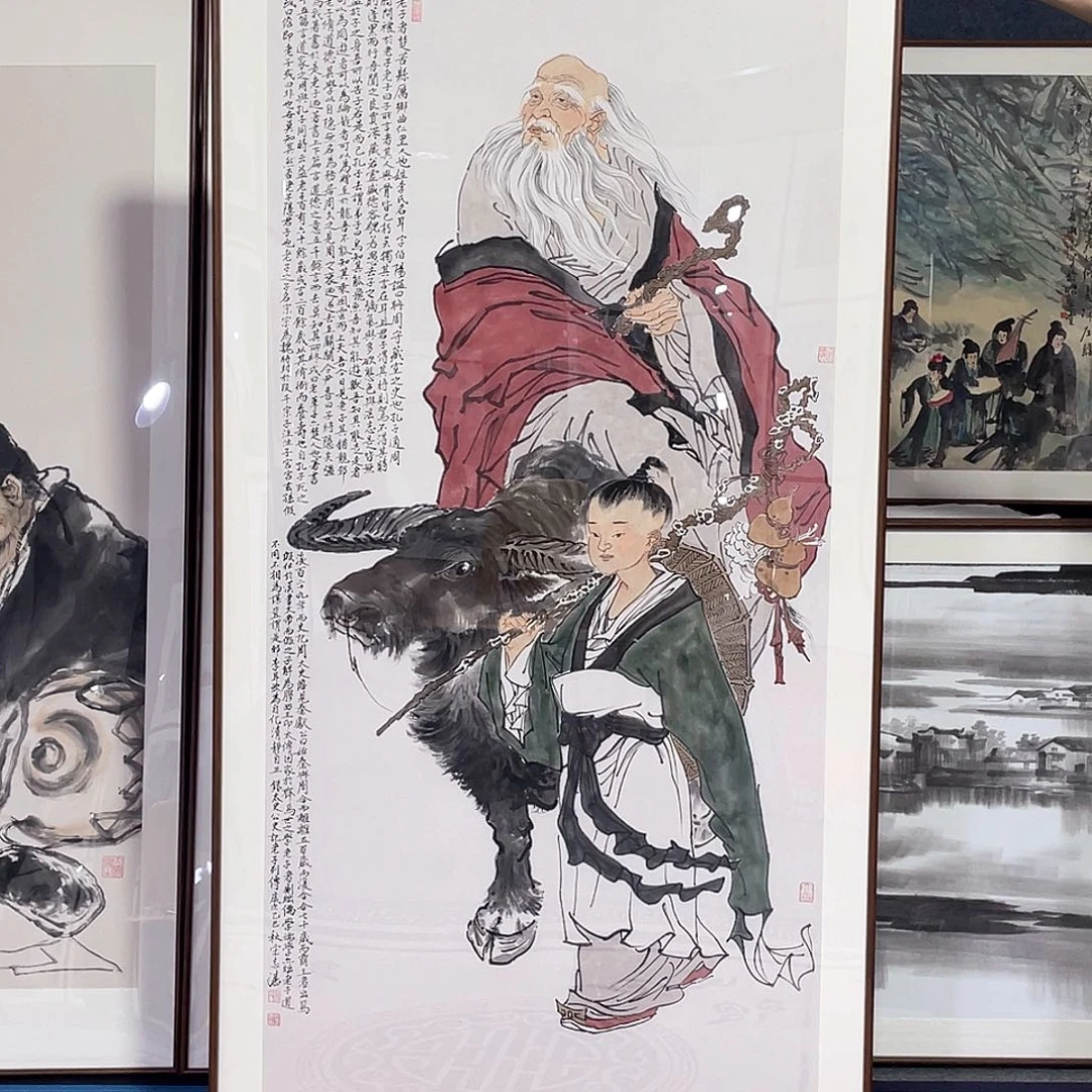 国画手绘画作品带框80/160