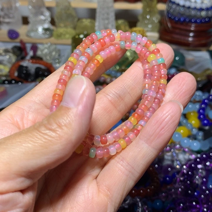 未镶嵌手链玛瑙/玉髓5mm三圈手链