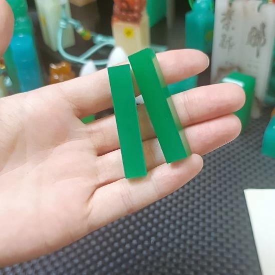 寿山石印石牙签章对章
