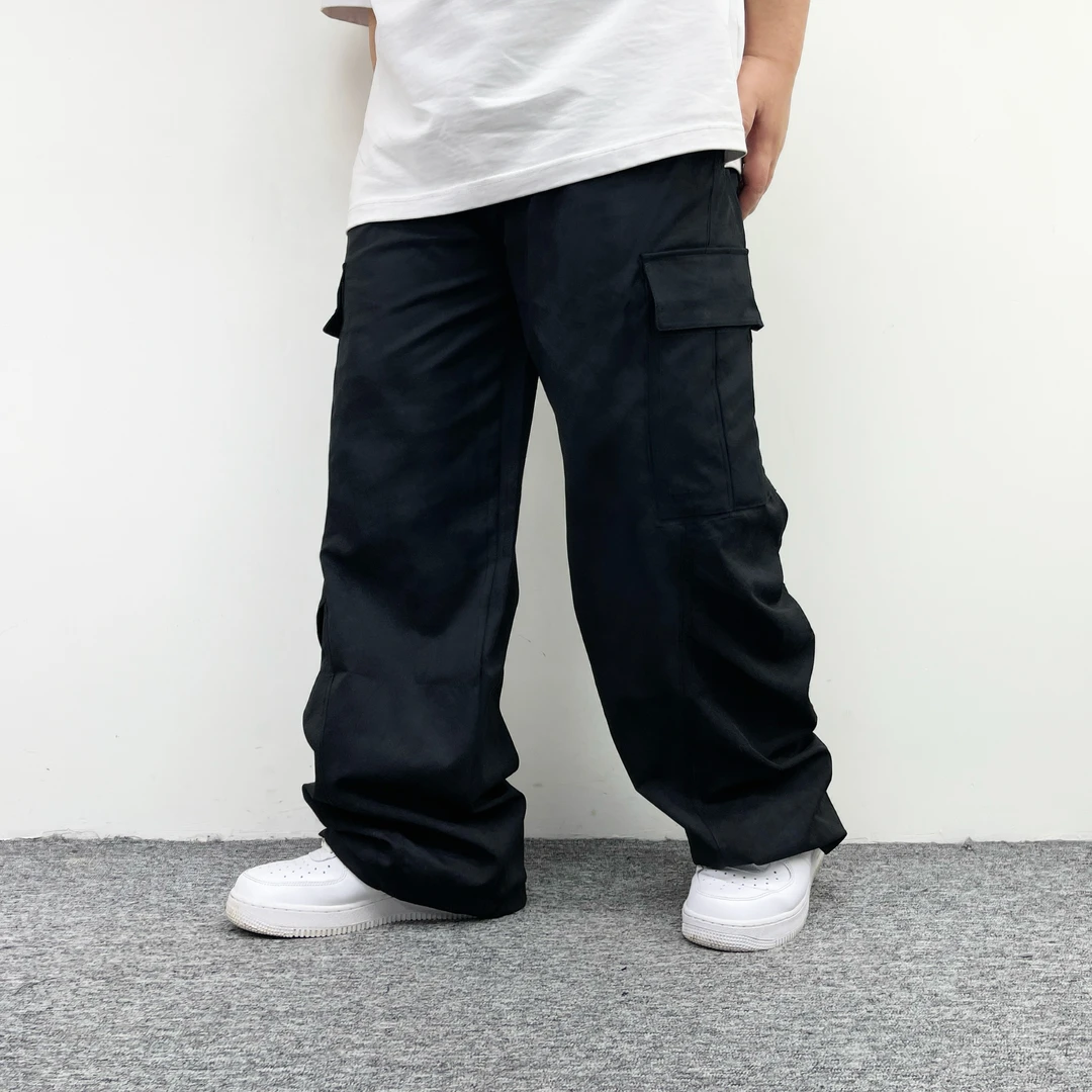 大仙仙儿2025春季新款男士休闲宽松大码扎染直筒工装卫裤长裤子潮