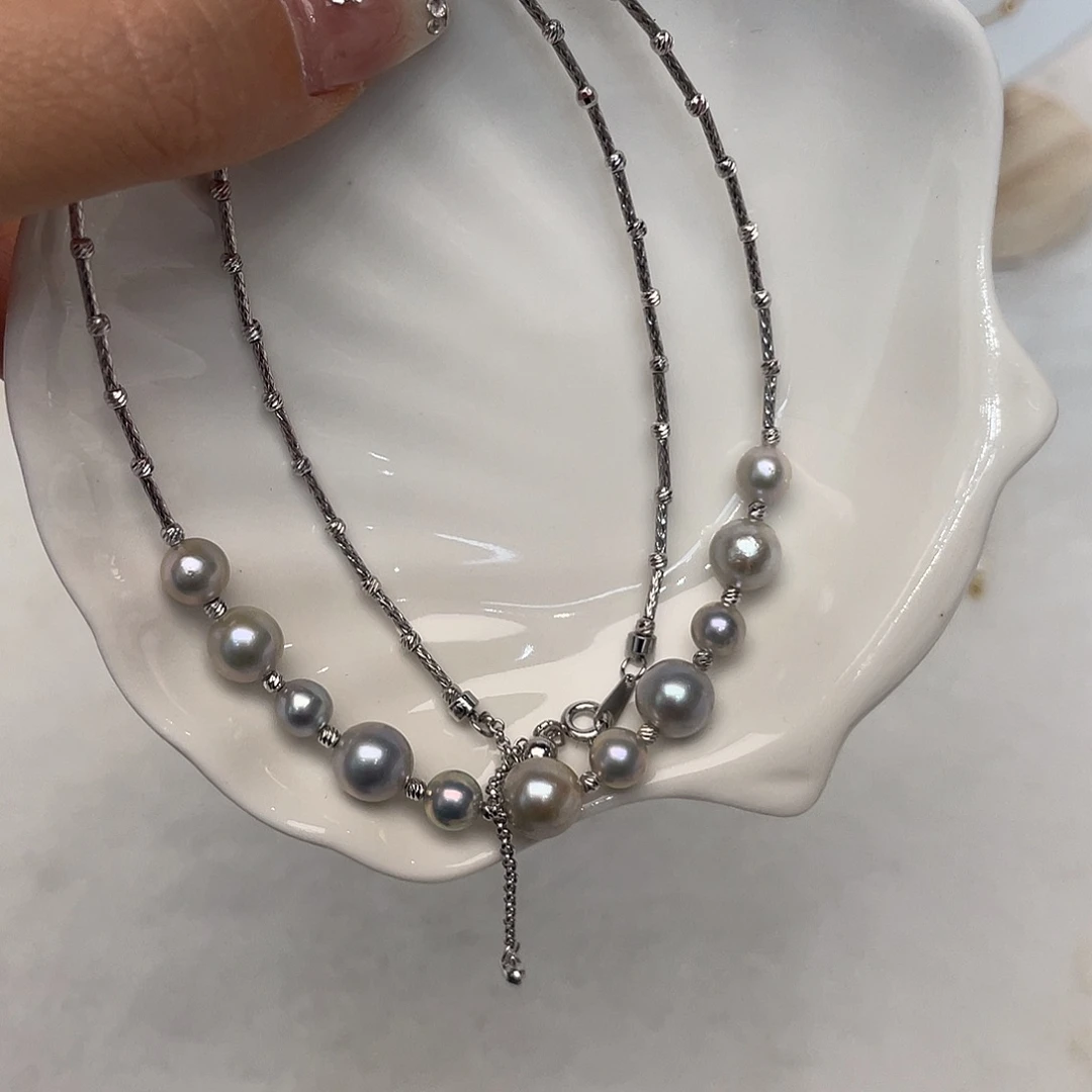 海水珍珠颈饰银S925镶嵌