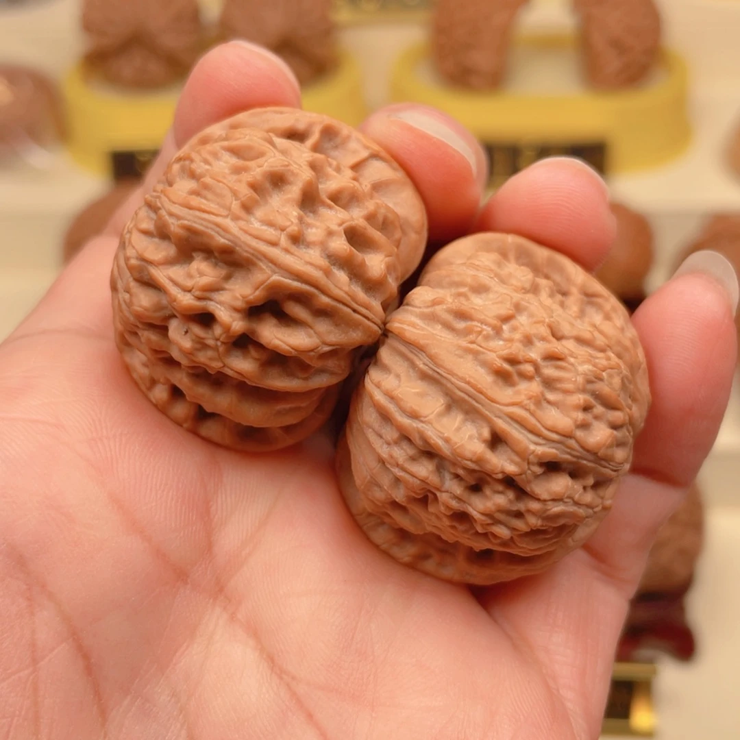 把件文玩核桃球白36