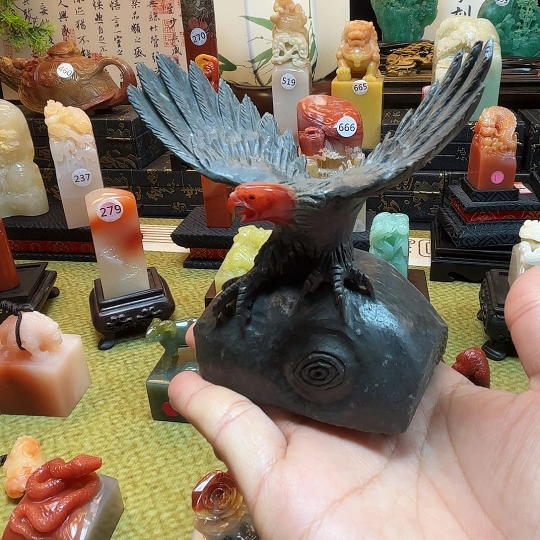 印石寿山石展翅高飞8