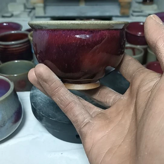 杯钧瓷杯子， 纯手工制作