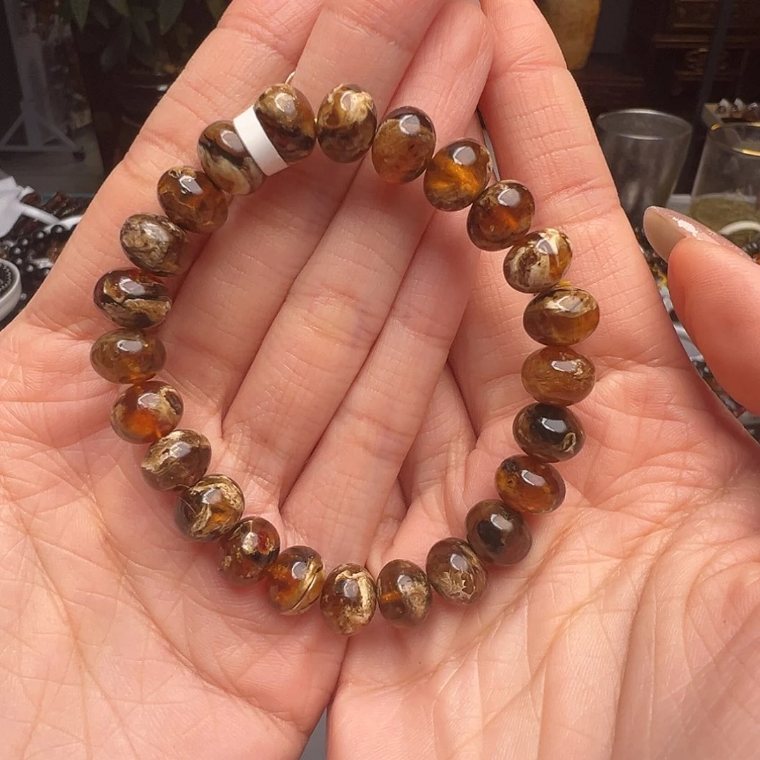 小***辣琥珀未镶嵌裸石抚顺琥珀20291-1九