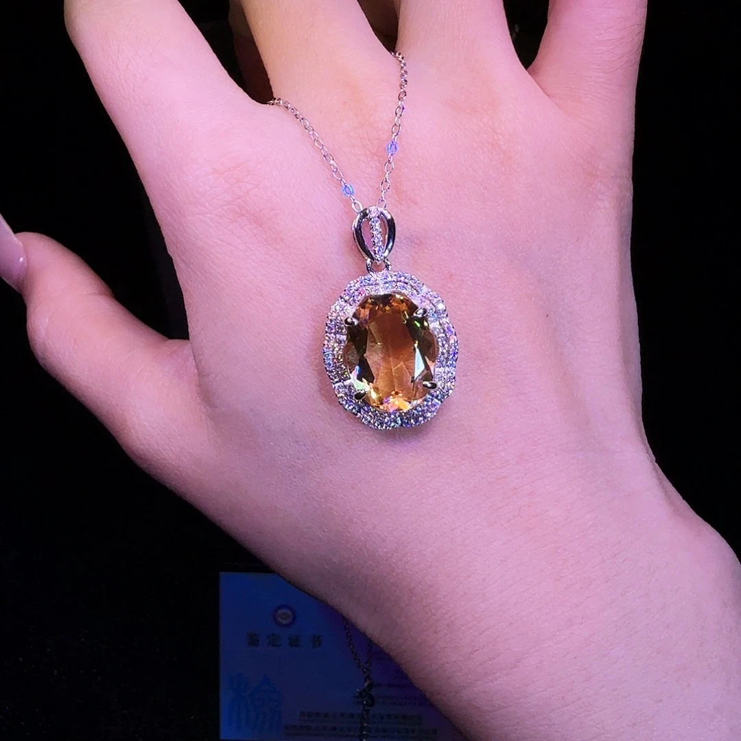 银S925镶嵌颈饰水晶