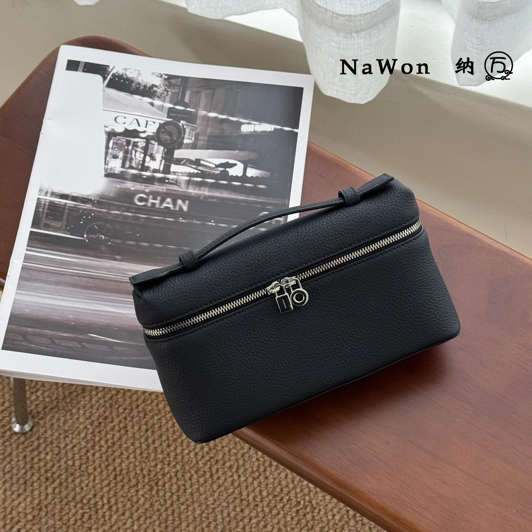 NaWon｜LP19饭盒包togo小牛皮/苎麻简约高级质感老钱风斜挎手提包
