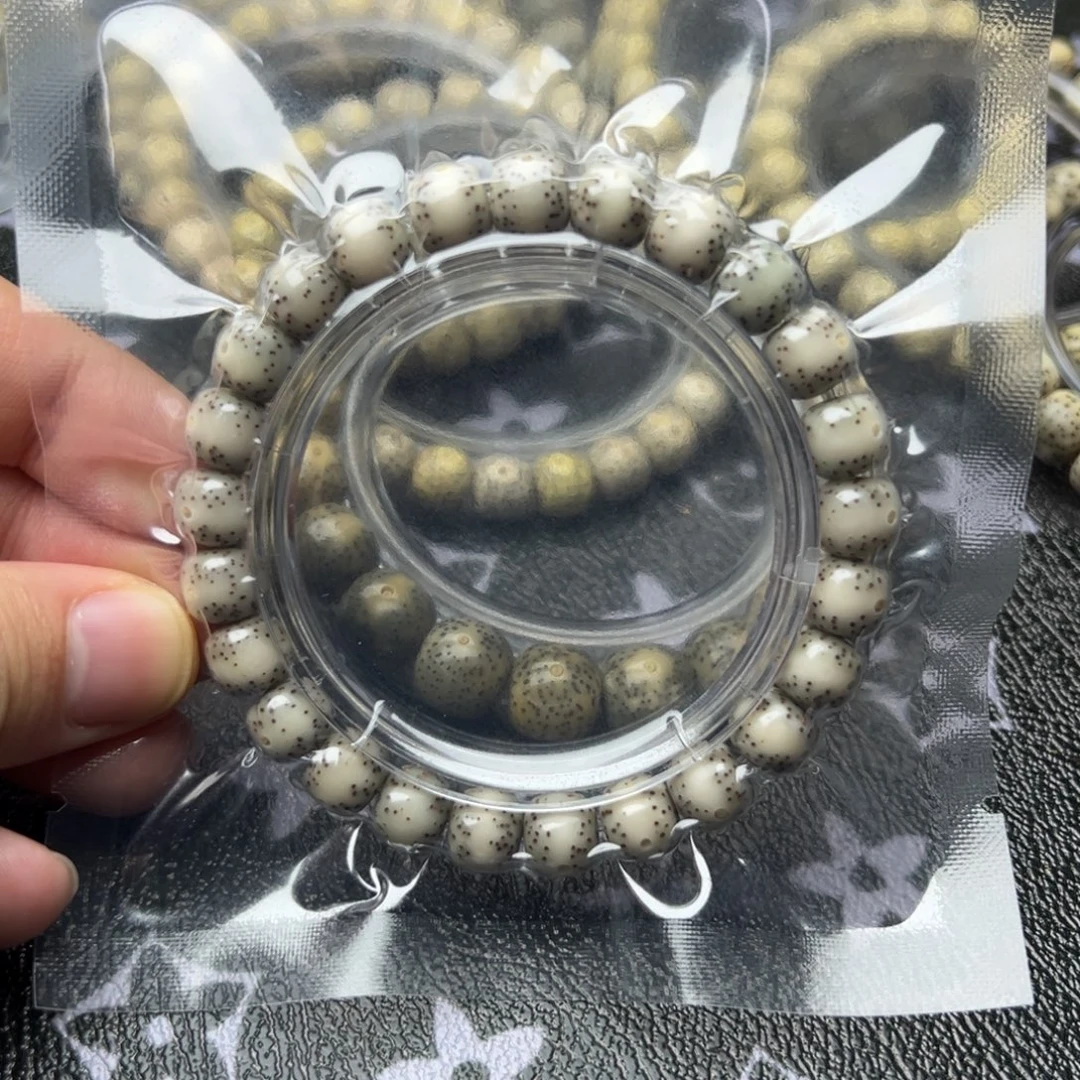 星月菩提手串一线天骨瓷白星月菩提