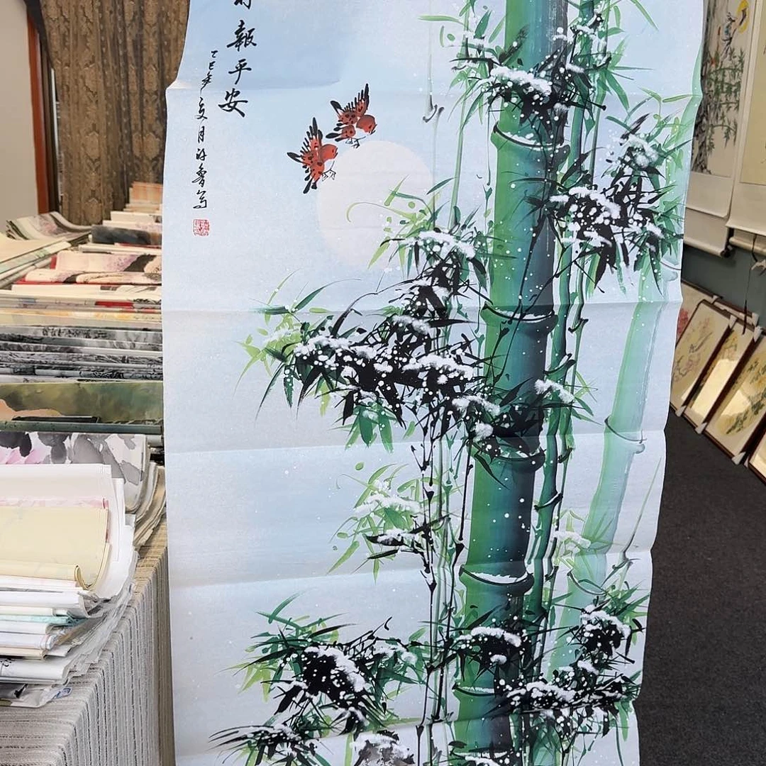 纯手绘国画作品好看四尺