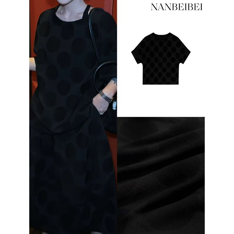 NanBeiBei 波点T 设计款简约宽松立体波点轻薄上衣 016