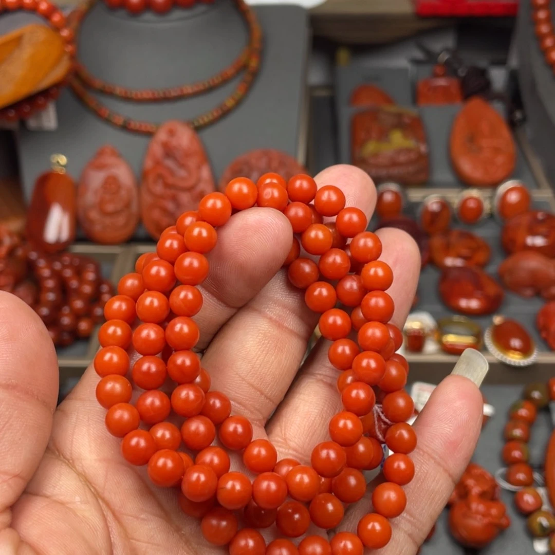 【闪购商品】南红玛瑙珠宝奇石未镶嵌多圈6