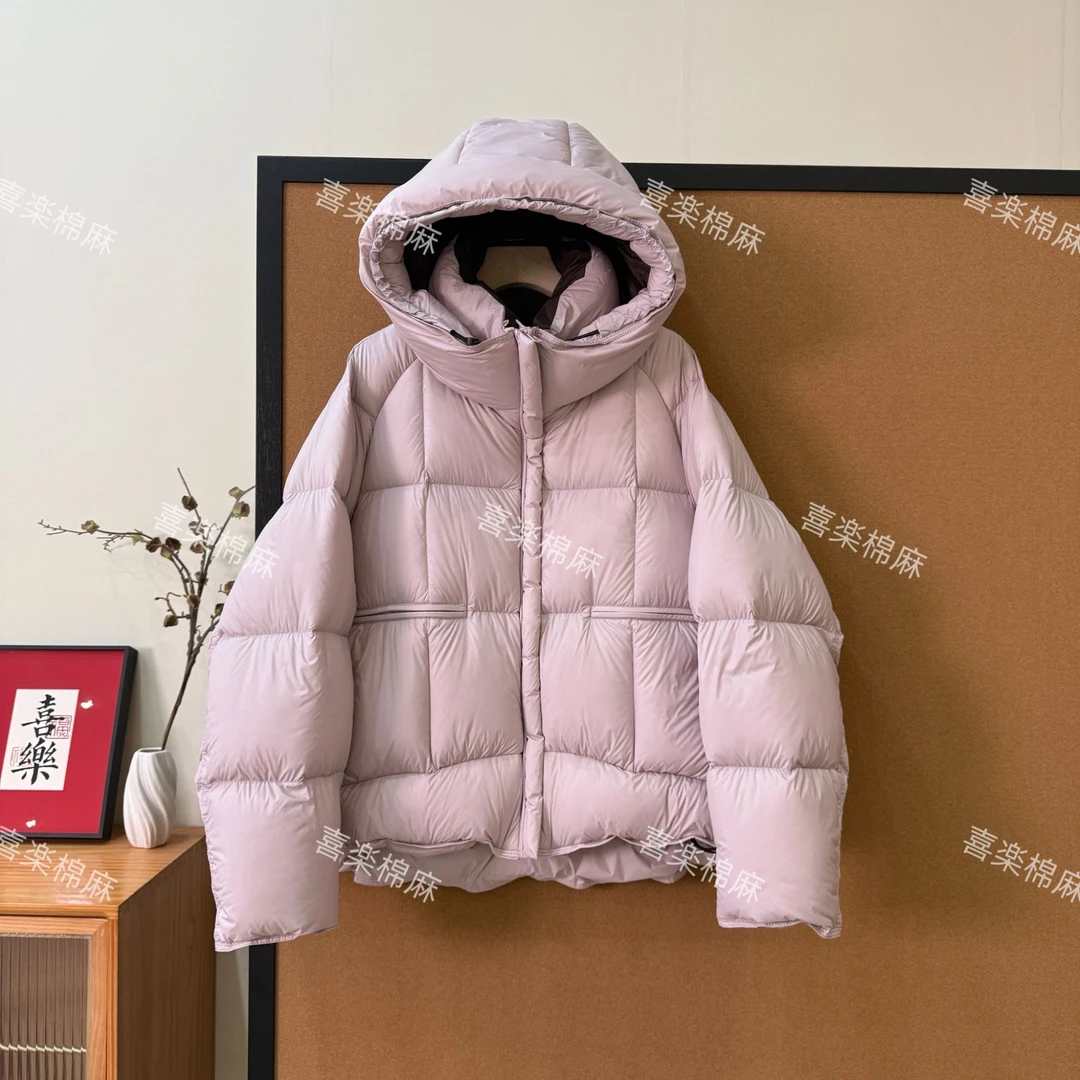 喜樂  2025【新国标90白鸭绒】泡芙加厚短款面包服羽绒服外套冬季女
