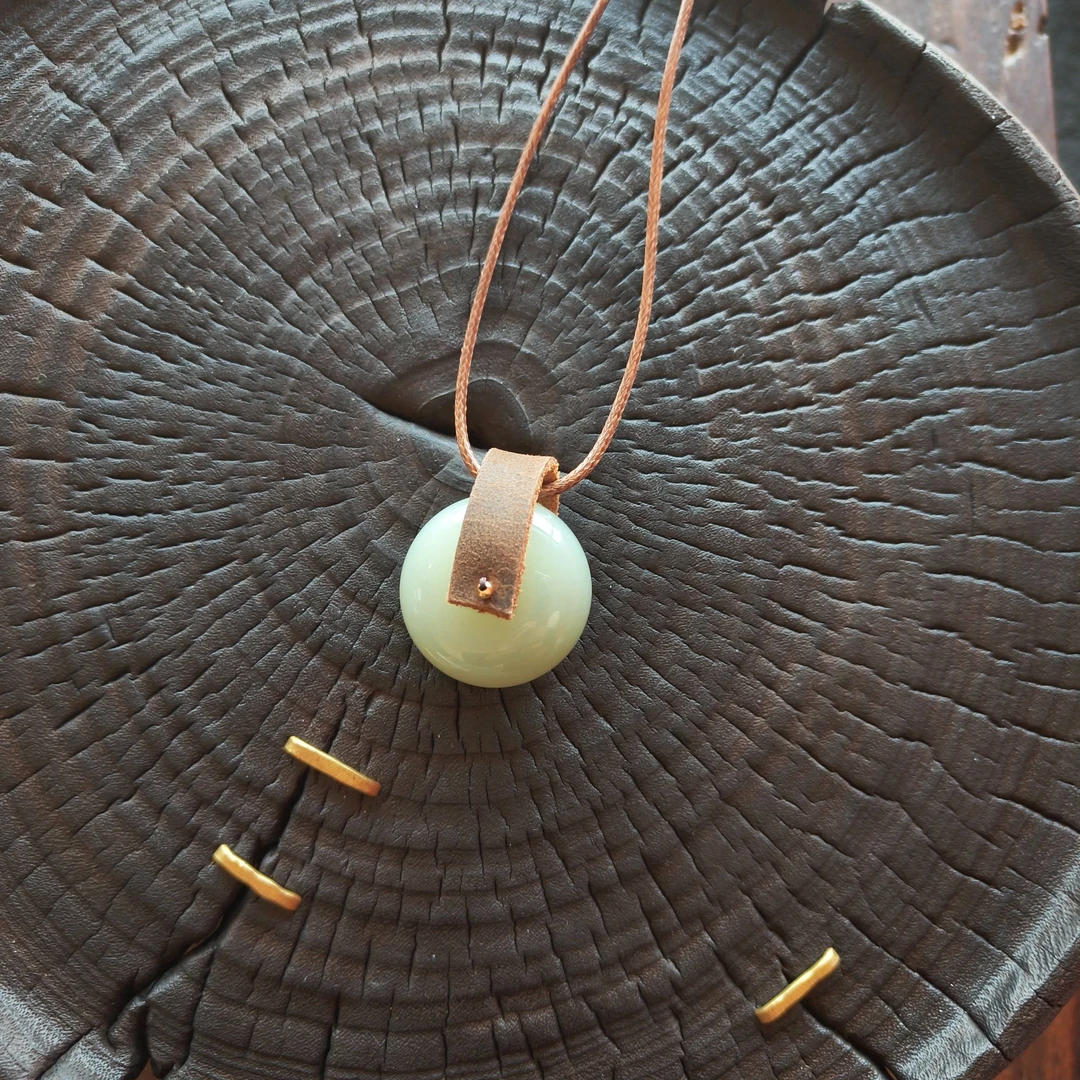 D251210021J丨守真·大·和田玉项链  18k金多样性发其一