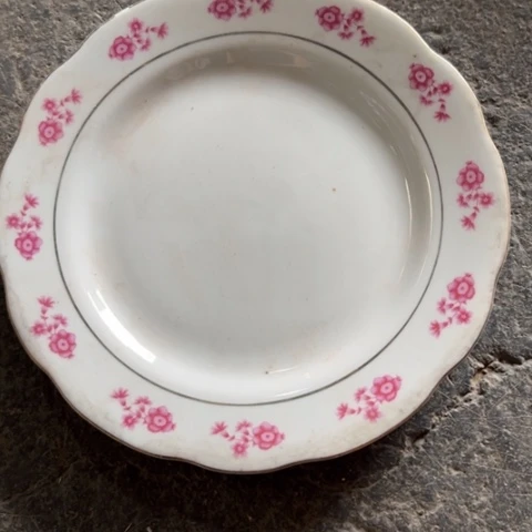 醴陵高温老盘子20厘米微瑕