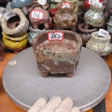 粗陶花盆手工花盆