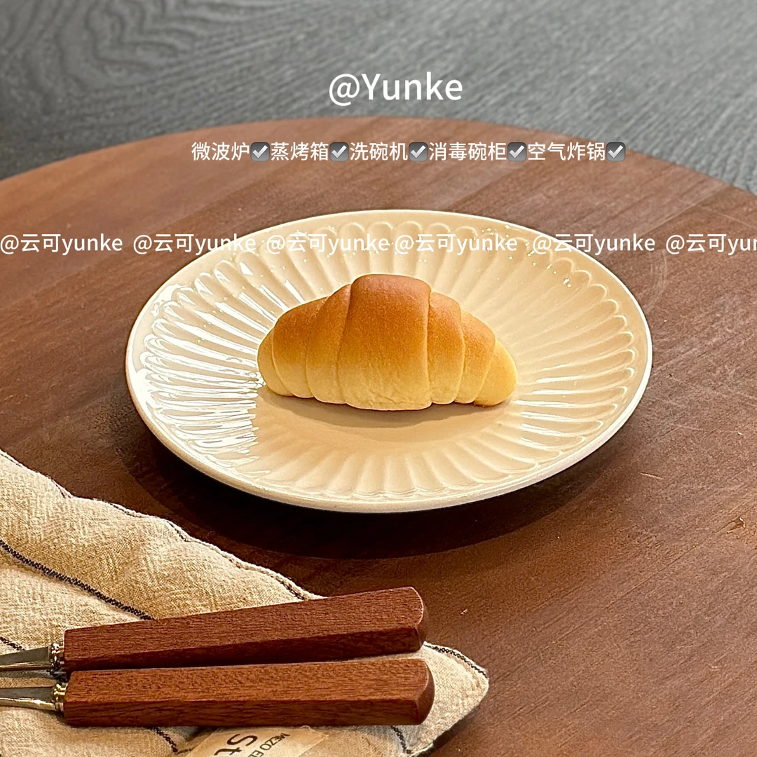 陶瓷釉下彩6.2英寸罗马小碟点心碟炖盅碟