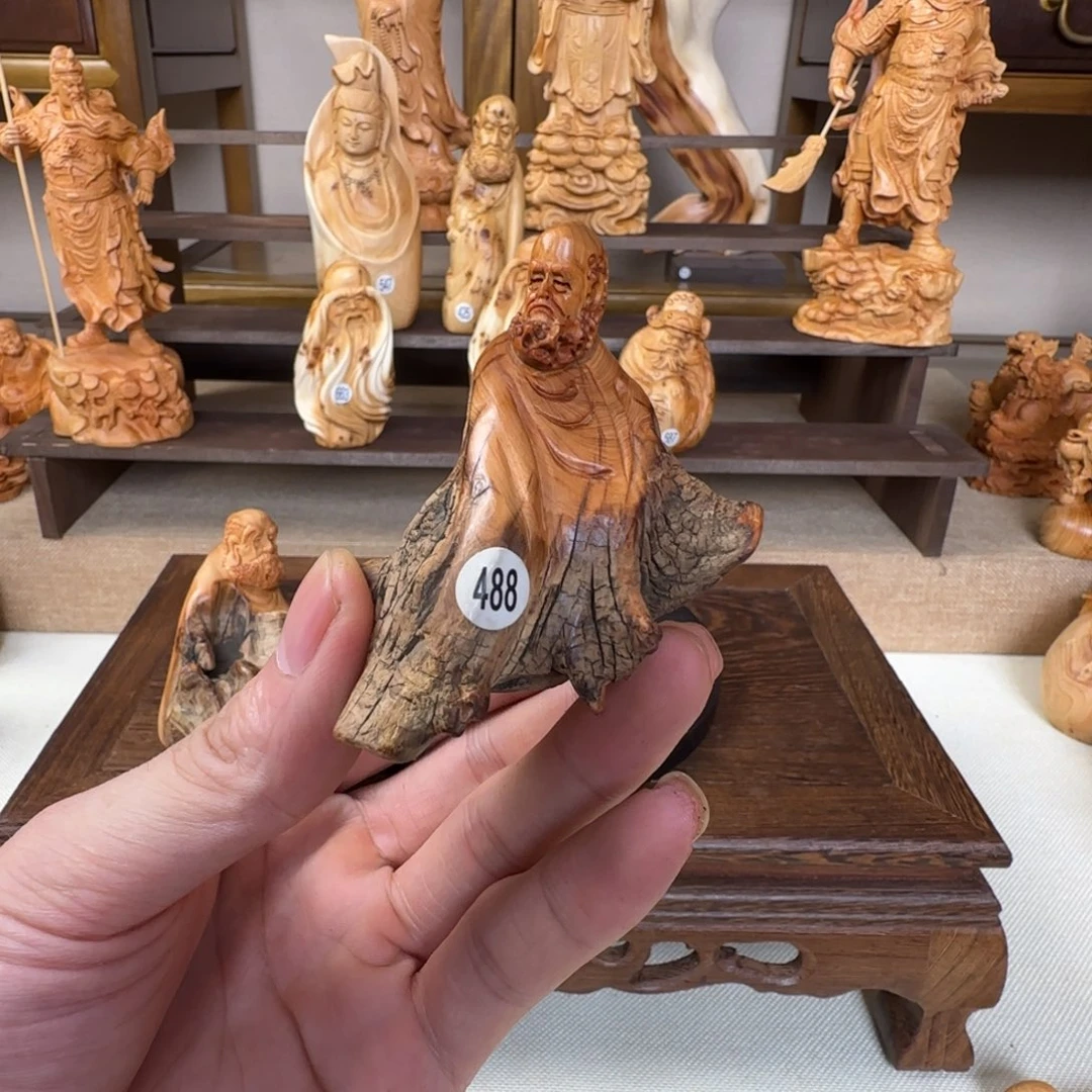 柏木（崖柏）小木匠艺雕一物一拍