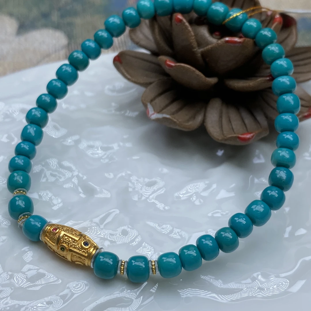 【珺笙珠宝】绿松石18K老型手串S3000210071017