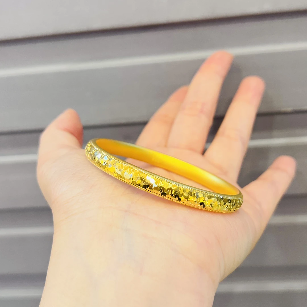 铜合金手镯 碎碎冰泥鳅背闭口手镯碎冰冰手镯爆款强保色