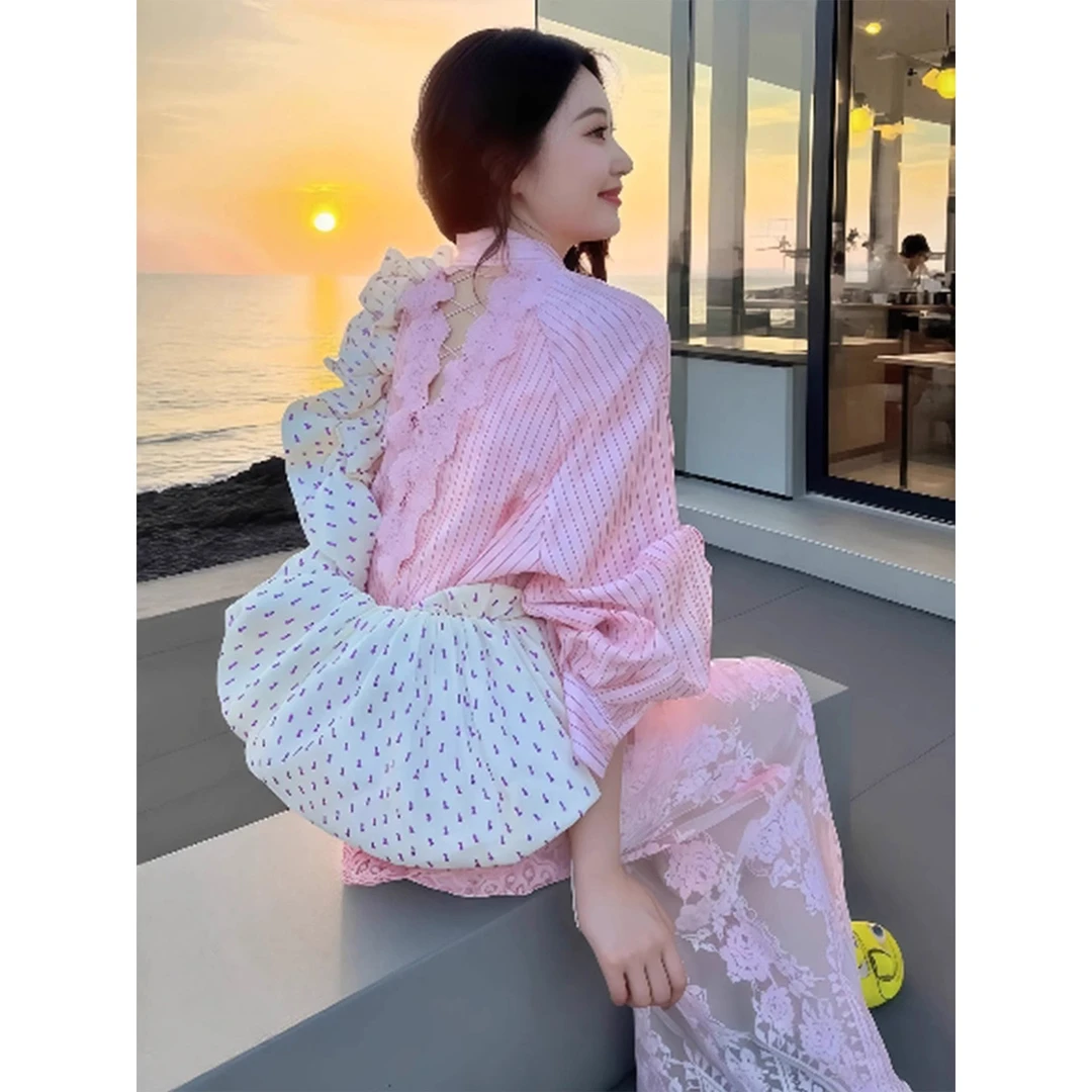 2025早秋韩系搭配一整套法式松弛感穿搭连衣裙子女清冷贵气感套装