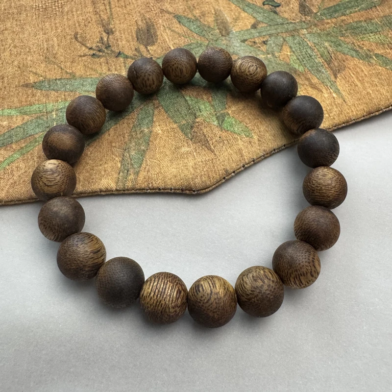 沉香BD109海南尖峰岭白奇奇楠单圈手串圆珠10mm+(多样性发一