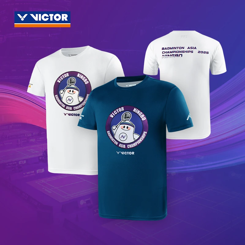 正品VICTOR亚锦赛联名胜利羽毛球服男女威克多训练T恤T-BAC2502