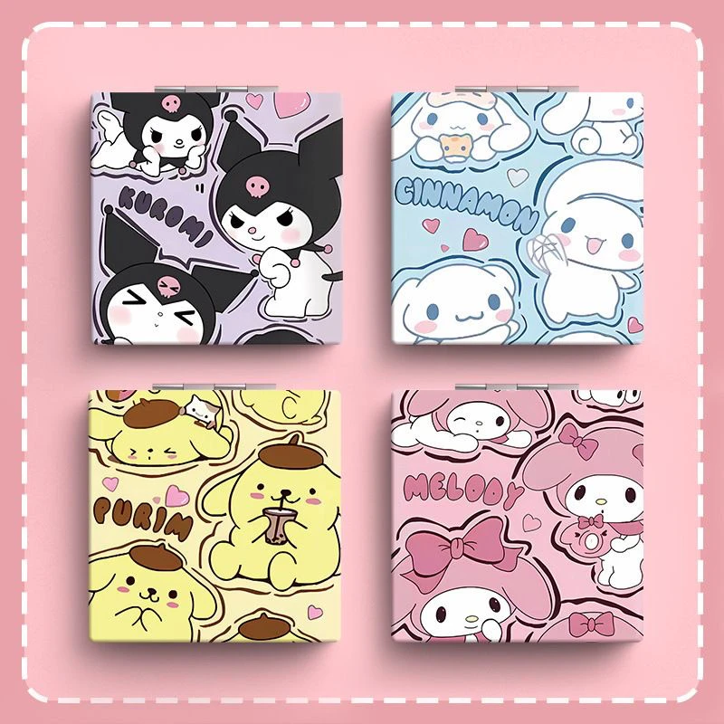 化妆镜随身带女学生可爱便携补妆镜美乐蒂库洛米玉桂狗宿舍小镜子