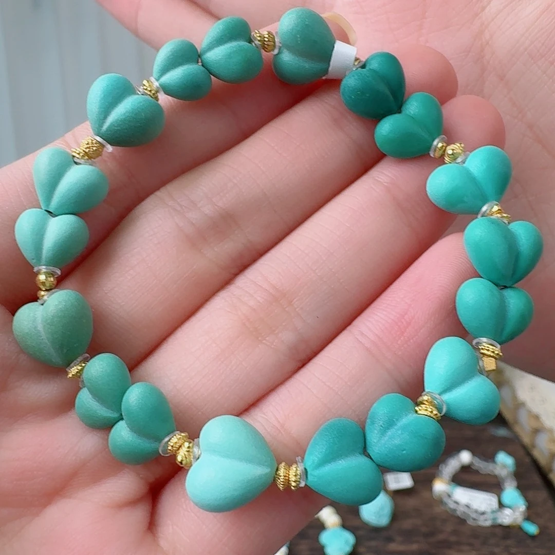 绿松石18K金镶嵌珠宝奇石