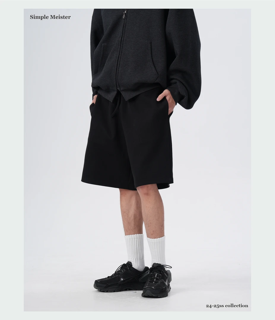 Simple Meister【Soft】系列夏季美式休闲五分宽松短裤AD双面爽滑料