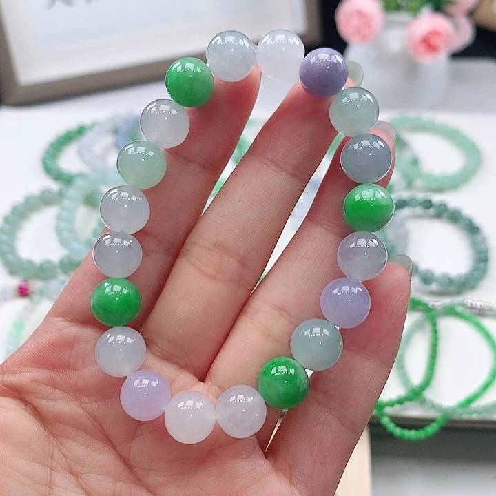 未镶嵌手链翡翠手链9.6mm