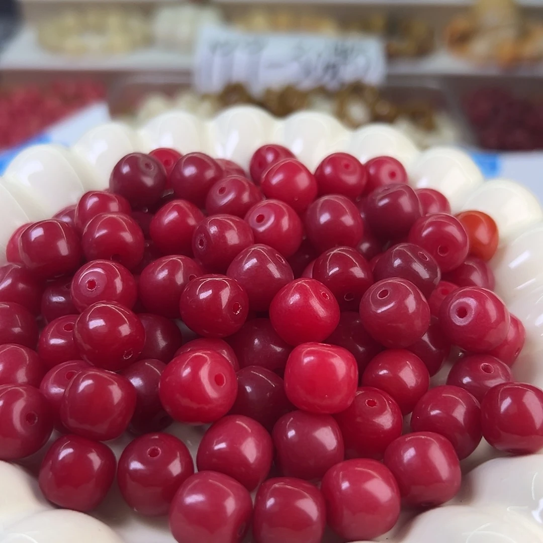 菩提根/象牙果手串卡12红桶120颗