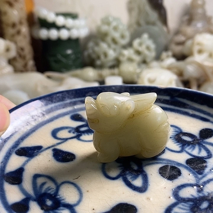 瓷片工艺品瓷盘内挂坠