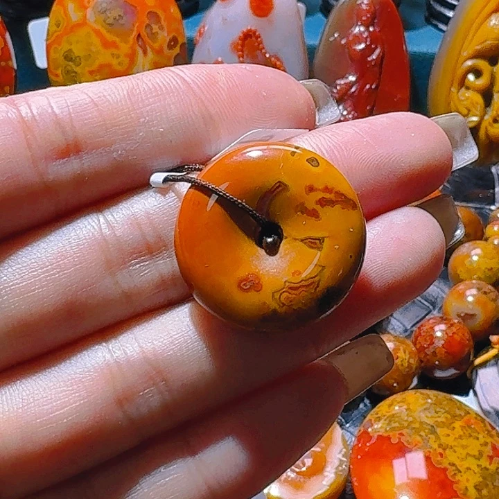 玛瑙/玉髓平安扣26未镶嵌