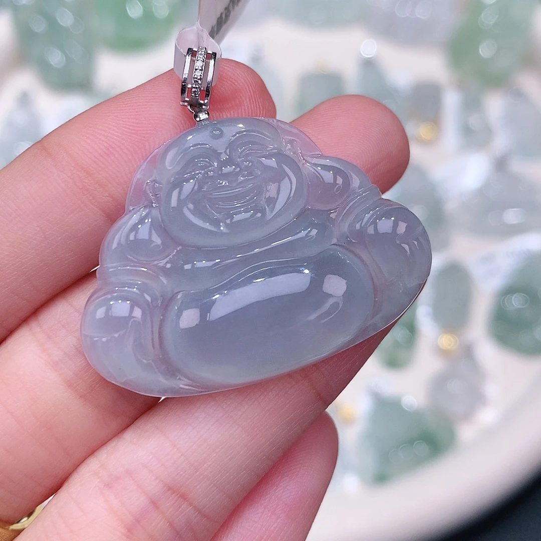 颈饰18K金镶嵌翡翠26.4-36.5-5.6