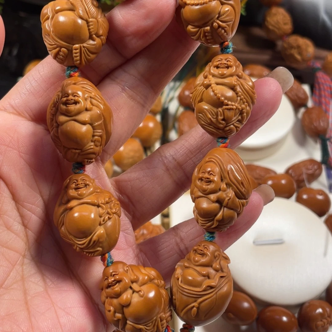 布袋弥勒橄榄核手串