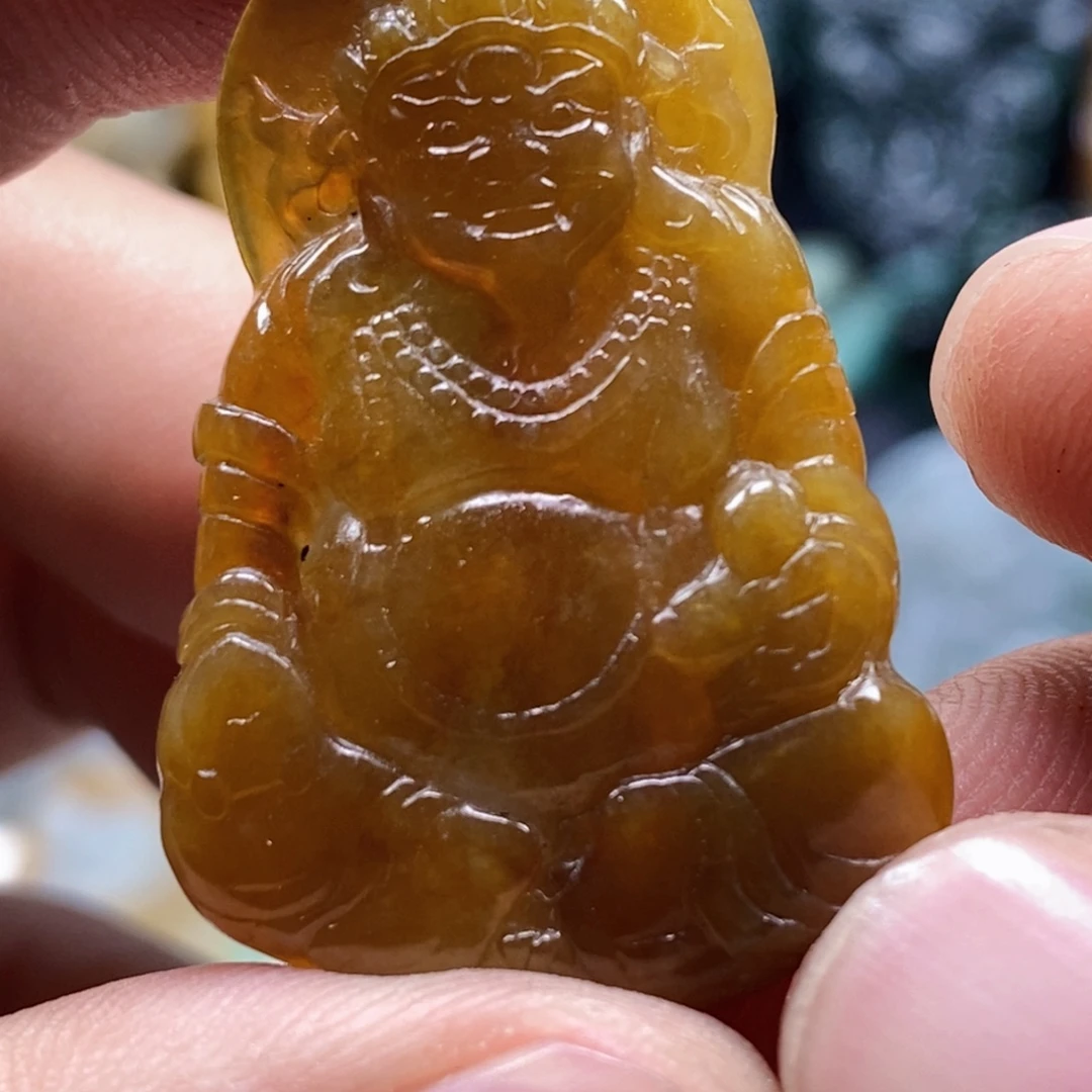 未镶嵌定制翡翠天然翡翠A货黄财神