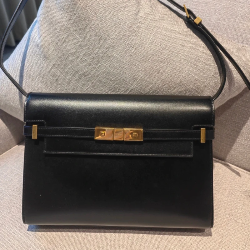 99新 YSL/圣罗兰 ysl 圣罗兰黑金中号单肩包