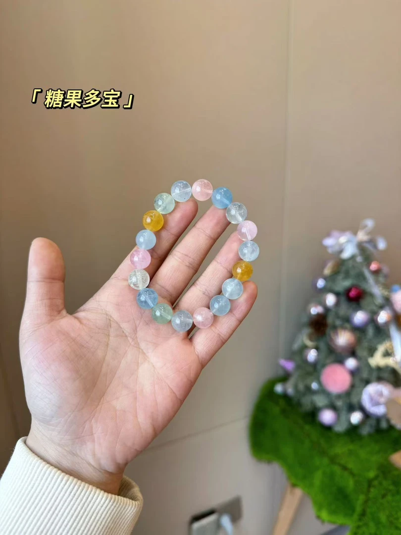 【A48糖果多宝】多巴胺水晶手串 配礼盒包装发货