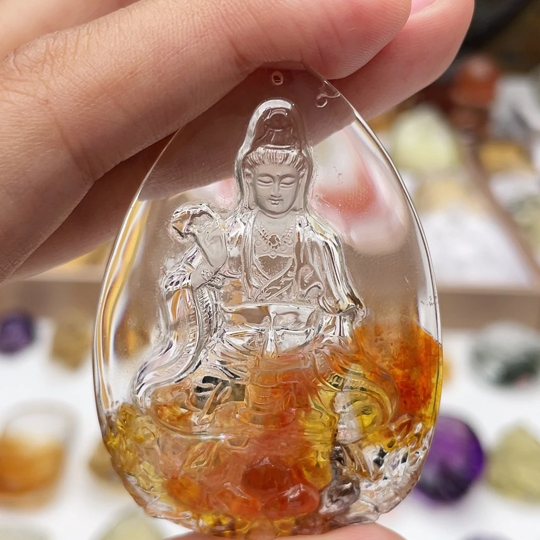 颈饰未镶嵌水晶定制吊坠观音