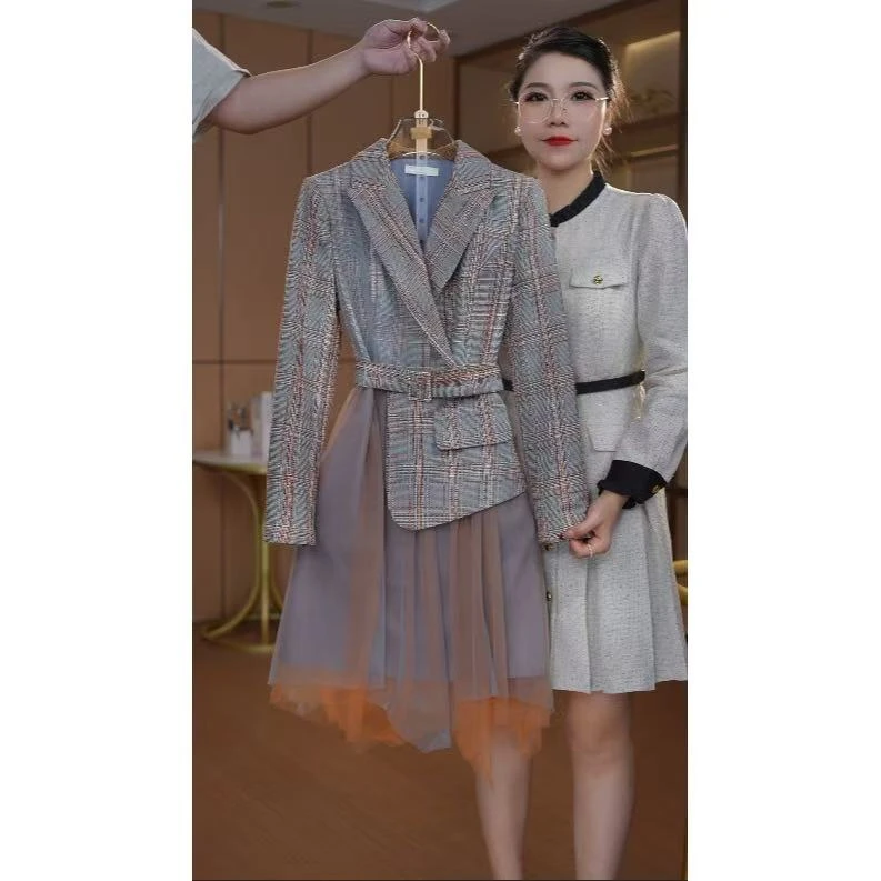 【语馨服饰轻奢女装】1420新款气质收腰显瘦连衣裙