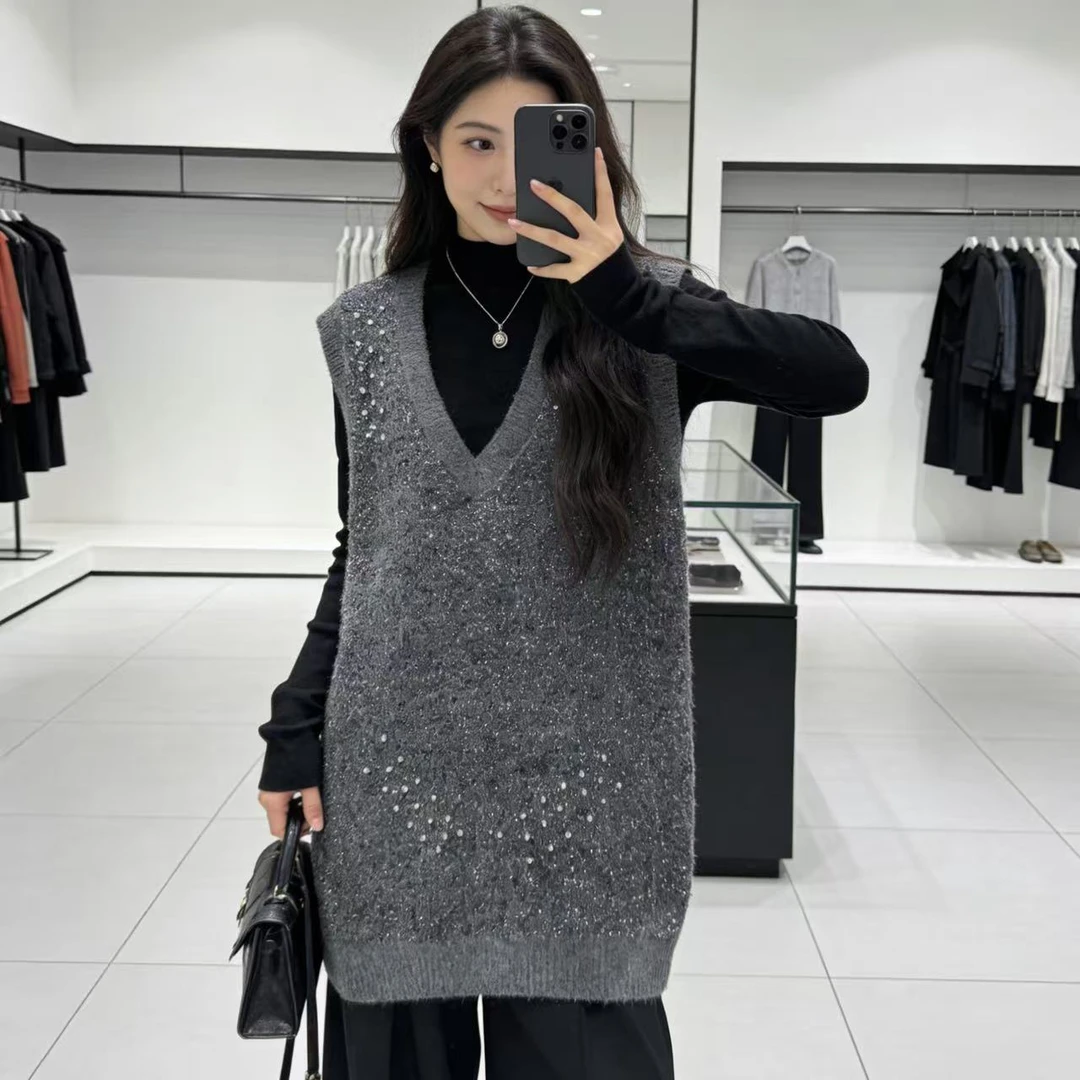 胸108-170长76（部分无三标介意勿拍）针织马夹上衣YM 5162