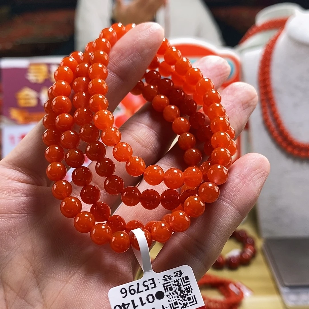 未镶嵌云端滴水洞  6mm  多样性发一南红玛瑙