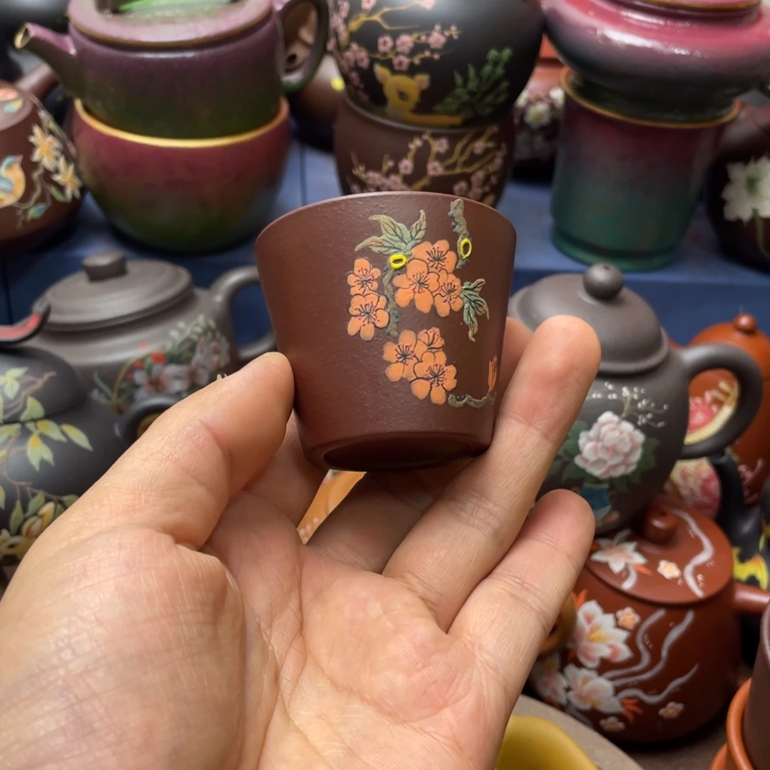 茶杯红泥紫砂主人杯50cc